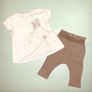 Zara shirt and pants baby 3-6 months